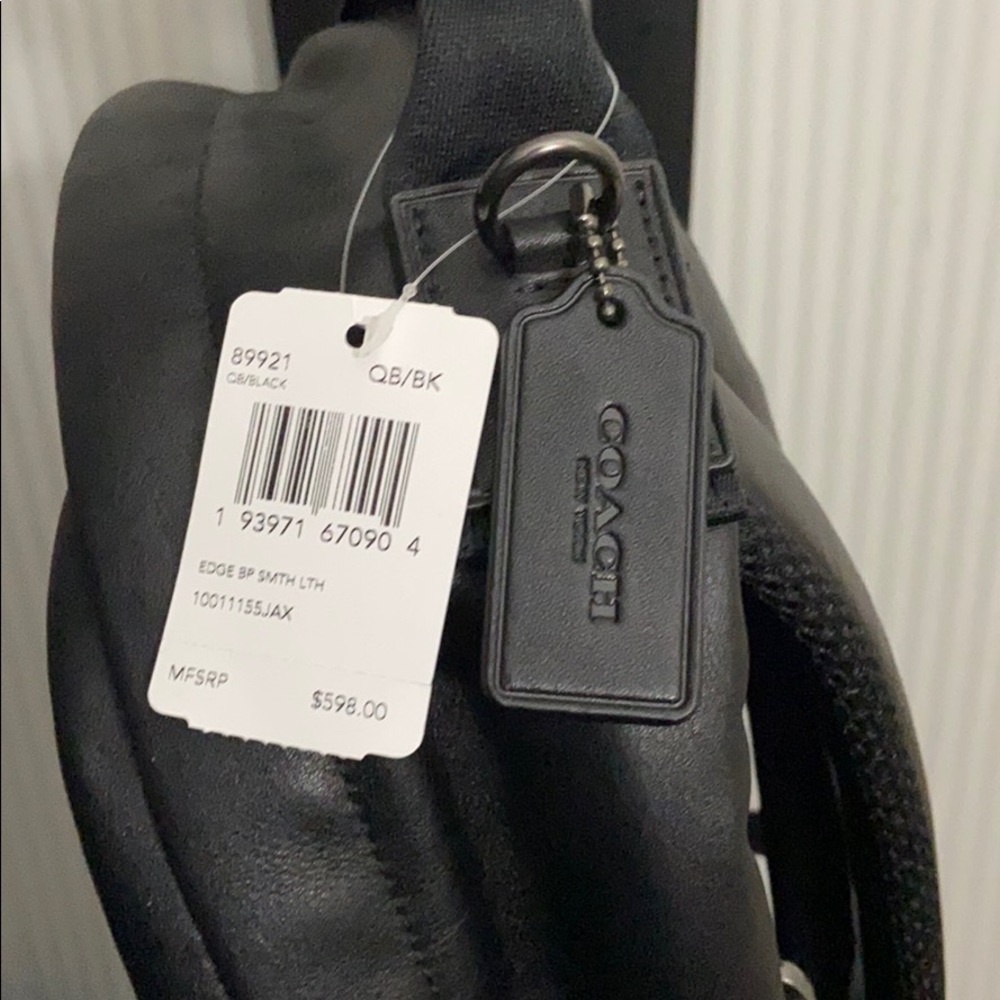 New all black coach backpack - Picture 2 of 5